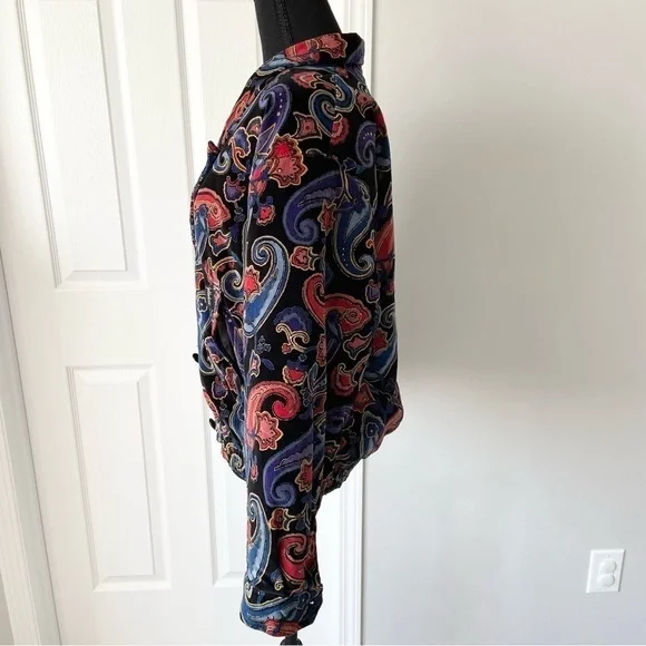 Vintage  Golden Horse Paisley Print Made in Japan Bomber Jacket - Picture 3 of 15